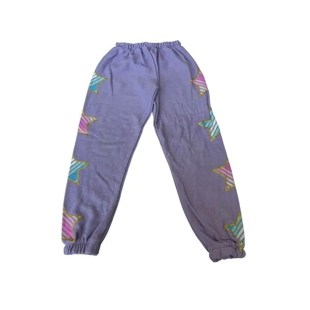 Chaser Baby Purple Full Stars Printing Sweatshirt and Pants Size 2
